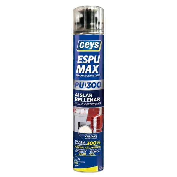 ESPUMA POLURETANO AISLAR Y RELLENAR PARA PISTOLA 750ML