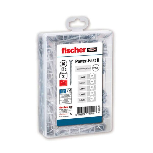 MALETÍN CON SURTIDO DE TORNILLOS POWERFAST II MEISTER-BOX