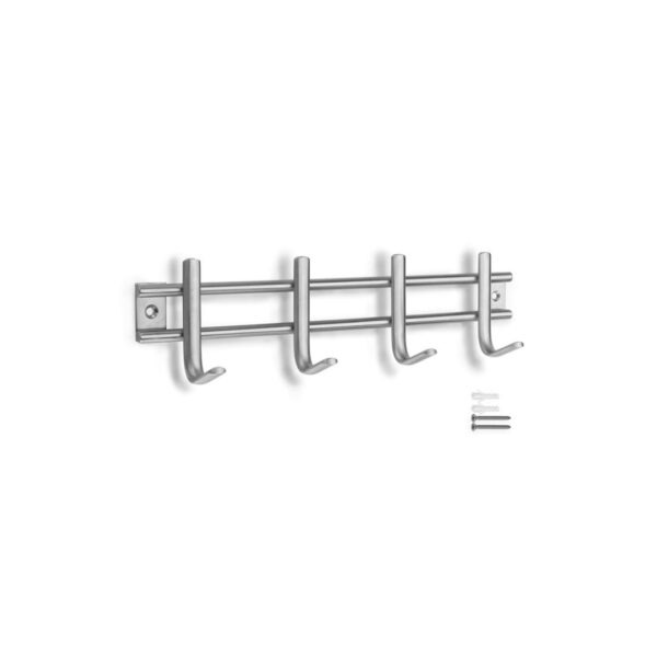 COLGADOR ACERO INOXIDABLE  4 GANCHOS