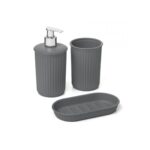 SET BAÑO COLOR GRIS ANTRACITA