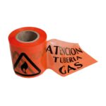 CINTA SEÑALIZACIÓN  "TUBERIA GAS" NARANJA