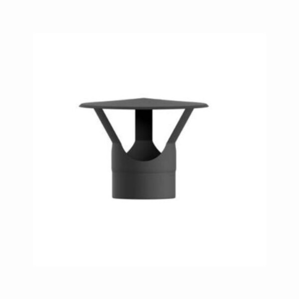 SOMBRERO CHIMENEA VITRIFICADO  NEGRO 200 MM FIJO
